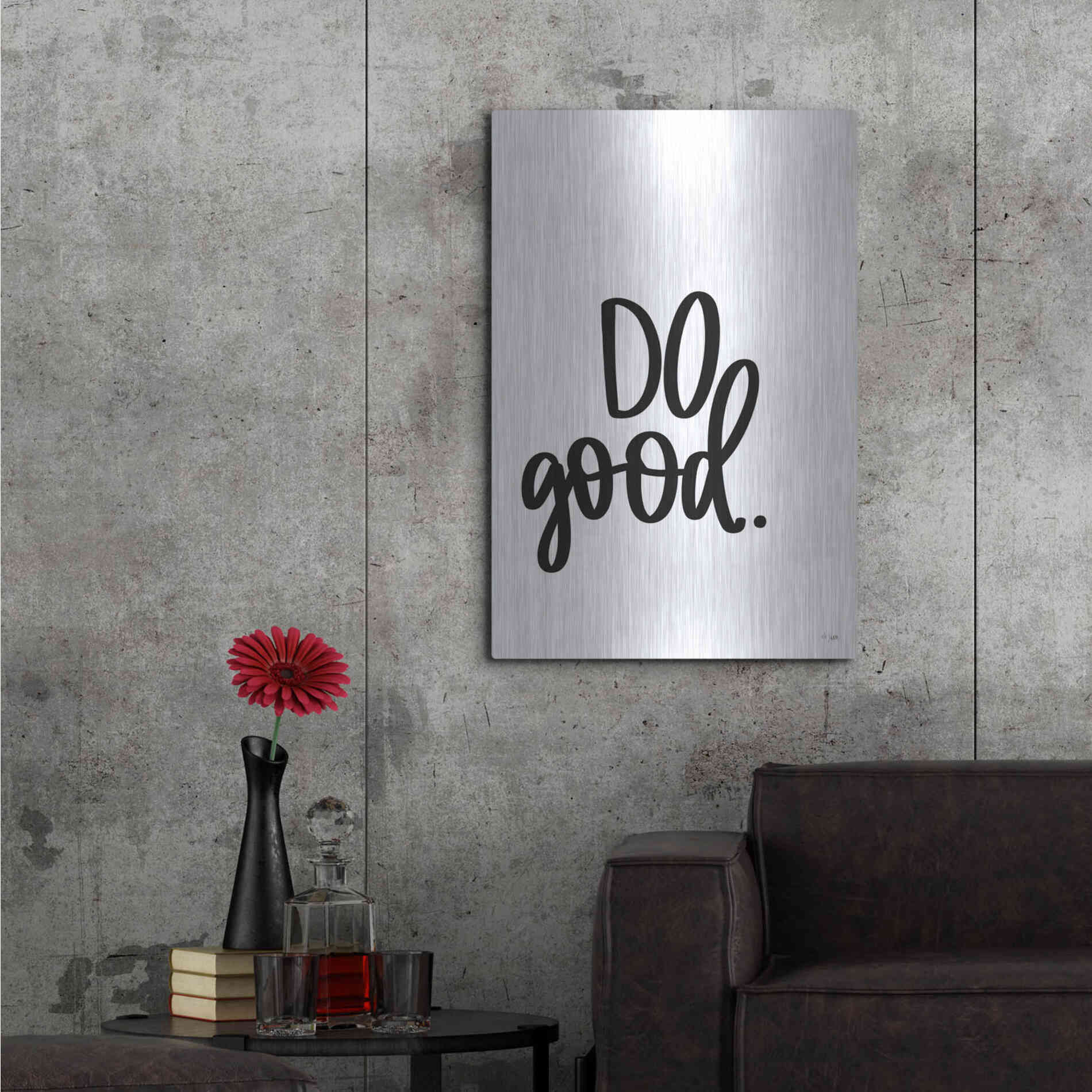 Luxe Metal Art 'Do Good' by Jaxn Blvd., Metal Wall Art,24x36