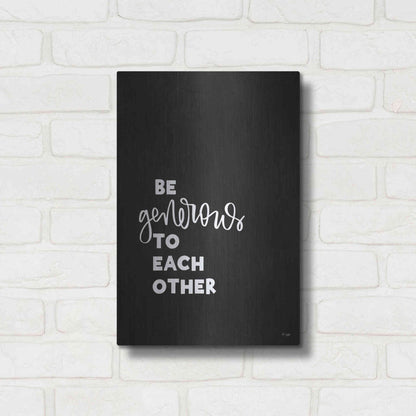 Luxe Metal Art 'Be Generous' by Jaxn Blvd., Metal Wall Art,12x16