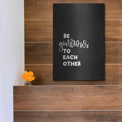 Luxe Metal Art 'Be Generous' by Jaxn Blvd., Metal Wall Art,12x16