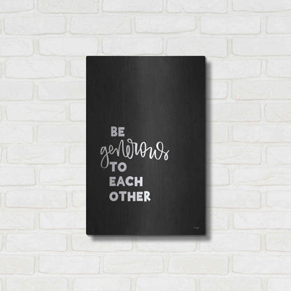 Luxe Metal Art 'Be Generous' by Jaxn Blvd., Metal Wall Art,16x24