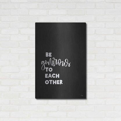 Luxe Metal Art 'Be Generous' by Jaxn Blvd., Metal Wall Art,24x36