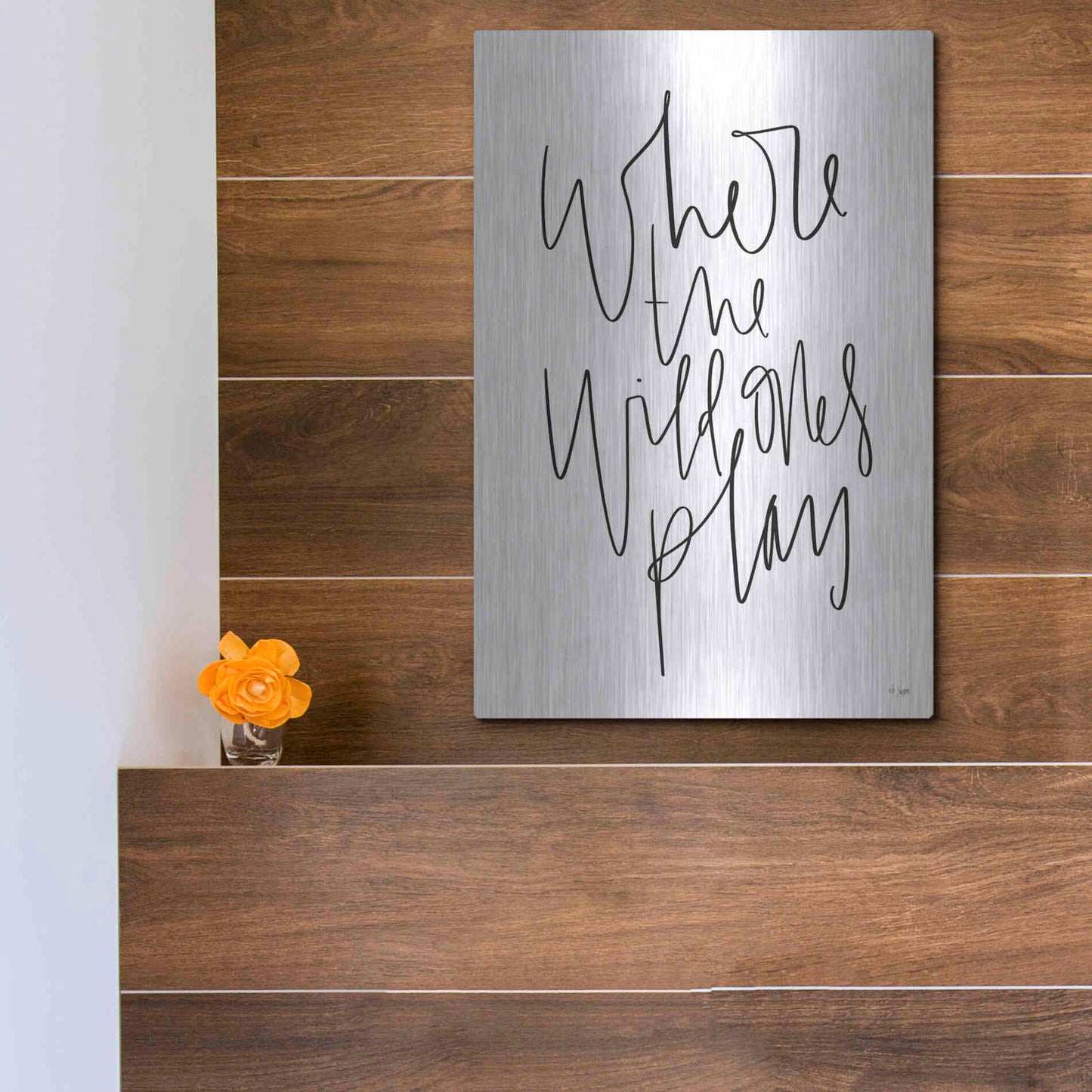 Luxe Metal Art 'Where the Wild Ones Play' by Jaxn Blvd., Metal Wall Art,12x16