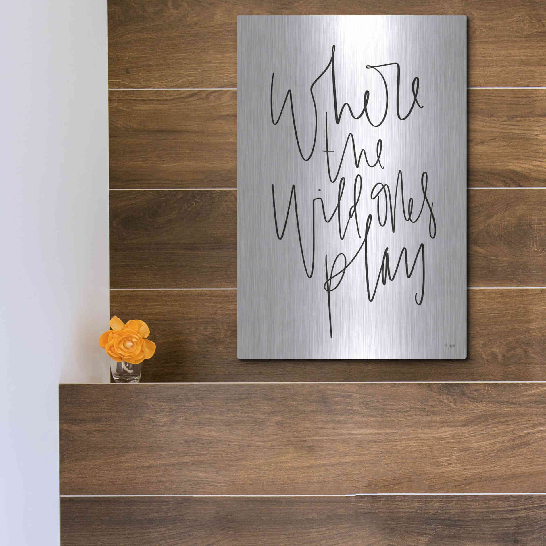 Luxe Metal Art 'Where the Wild Ones Play' by Jaxn Blvd., Metal Wall Art,12x16