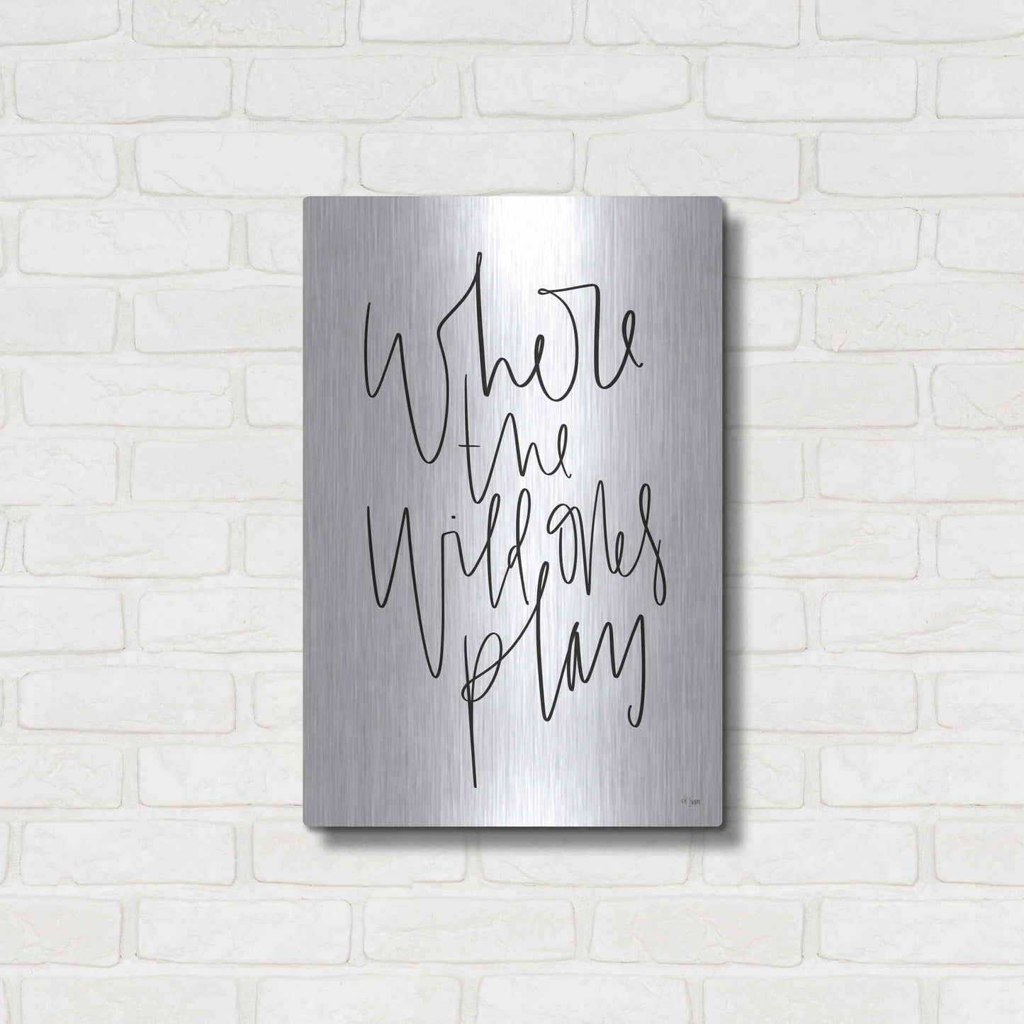 Luxe Metal Art 'Where the Wild Ones Play' by Jaxn Blvd., Metal Wall Art,16x24