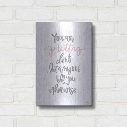 Luxe Metal Art 'You Are Pretty' by Jaxn Blvd., Metal Wall Art,12x16