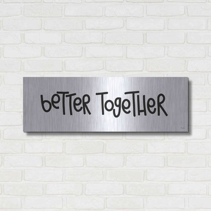Luxe Metal Art 'Better Together' by Jaxn Blvd., Metal Wall Art,36x12