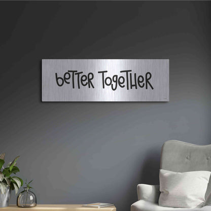 Luxe Metal Art 'Better Together' by Jaxn Blvd., Metal Wall Art,36x12