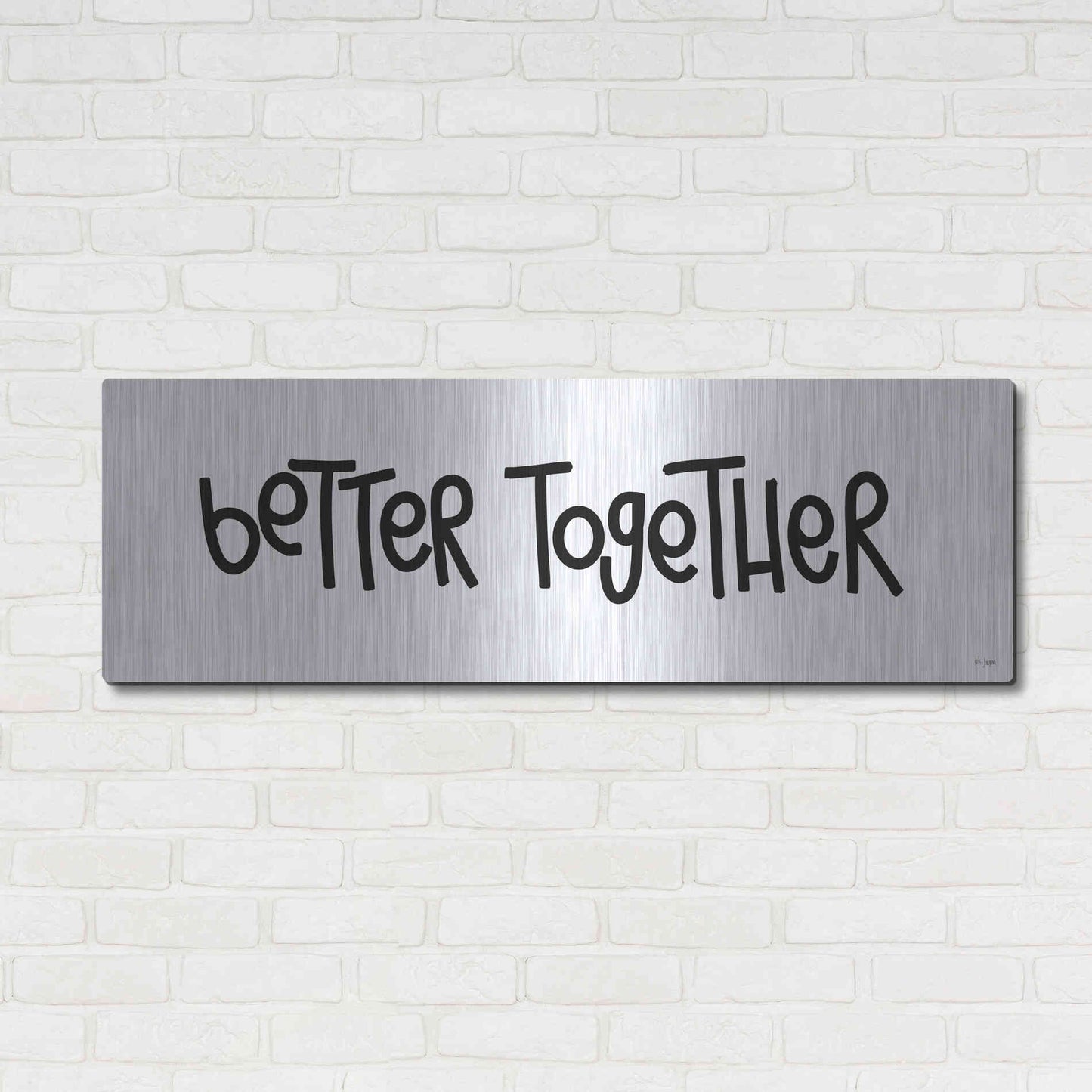 Luxe Metal Art 'Better Together' by Jaxn Blvd., Metal Wall Art,48x16
