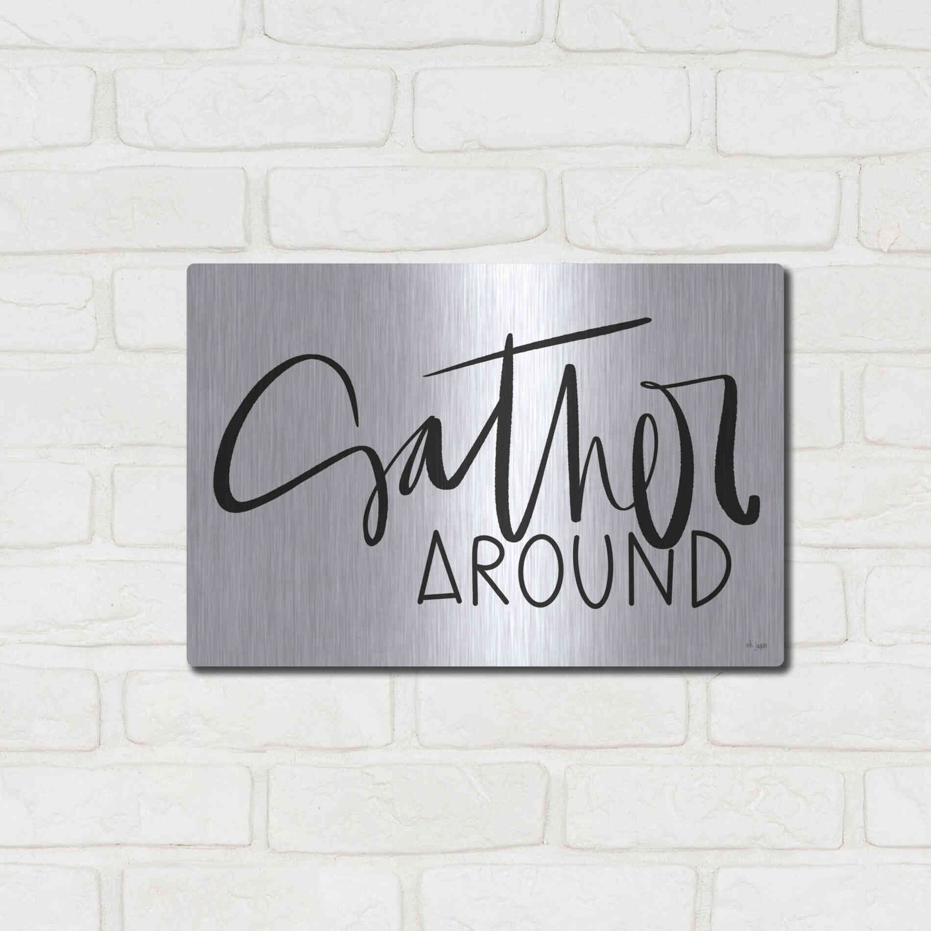 Luxe Metal Art 'Gather Around   ' by Jaxn Blvd., Metal Wall Art,16x12