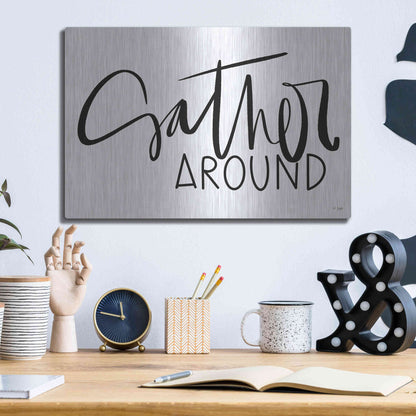 Luxe Metal Art 'Gather Around   ' by Jaxn Blvd., Metal Wall Art,16x12