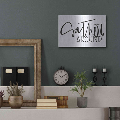 Luxe Metal Art 'Gather Around   ' by Jaxn Blvd., Metal Wall Art,16x12