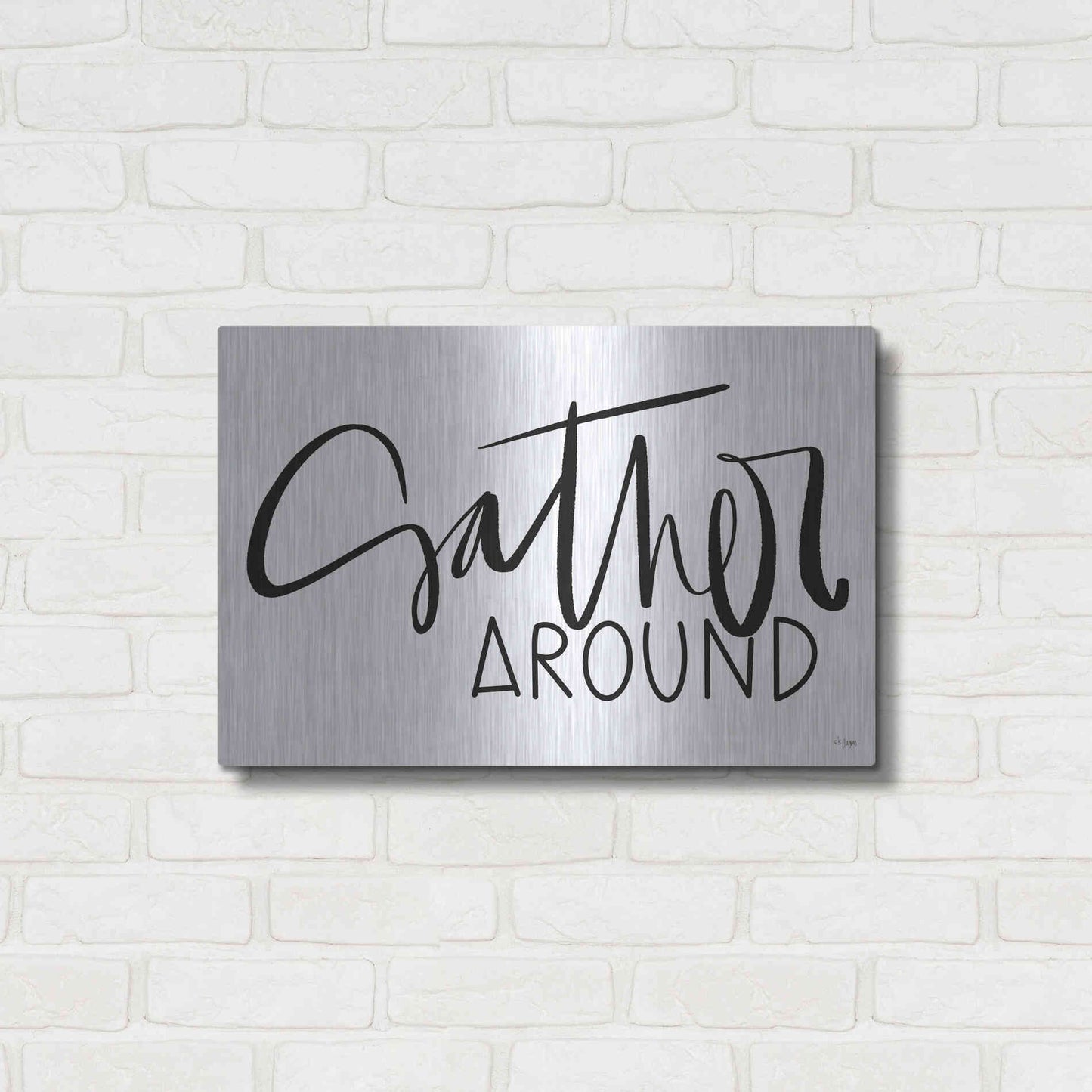 Luxe Metal Art 'Gather Around   ' by Jaxn Blvd., Metal Wall Art,24x16