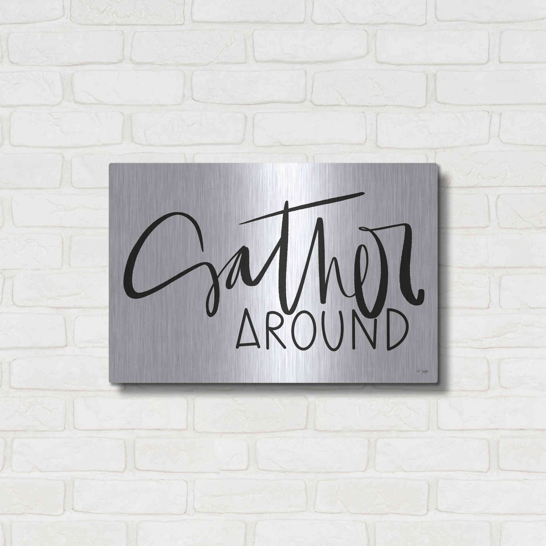 Luxe Metal Art 'Gather Around   ' by Jaxn Blvd., Metal Wall Art,24x16