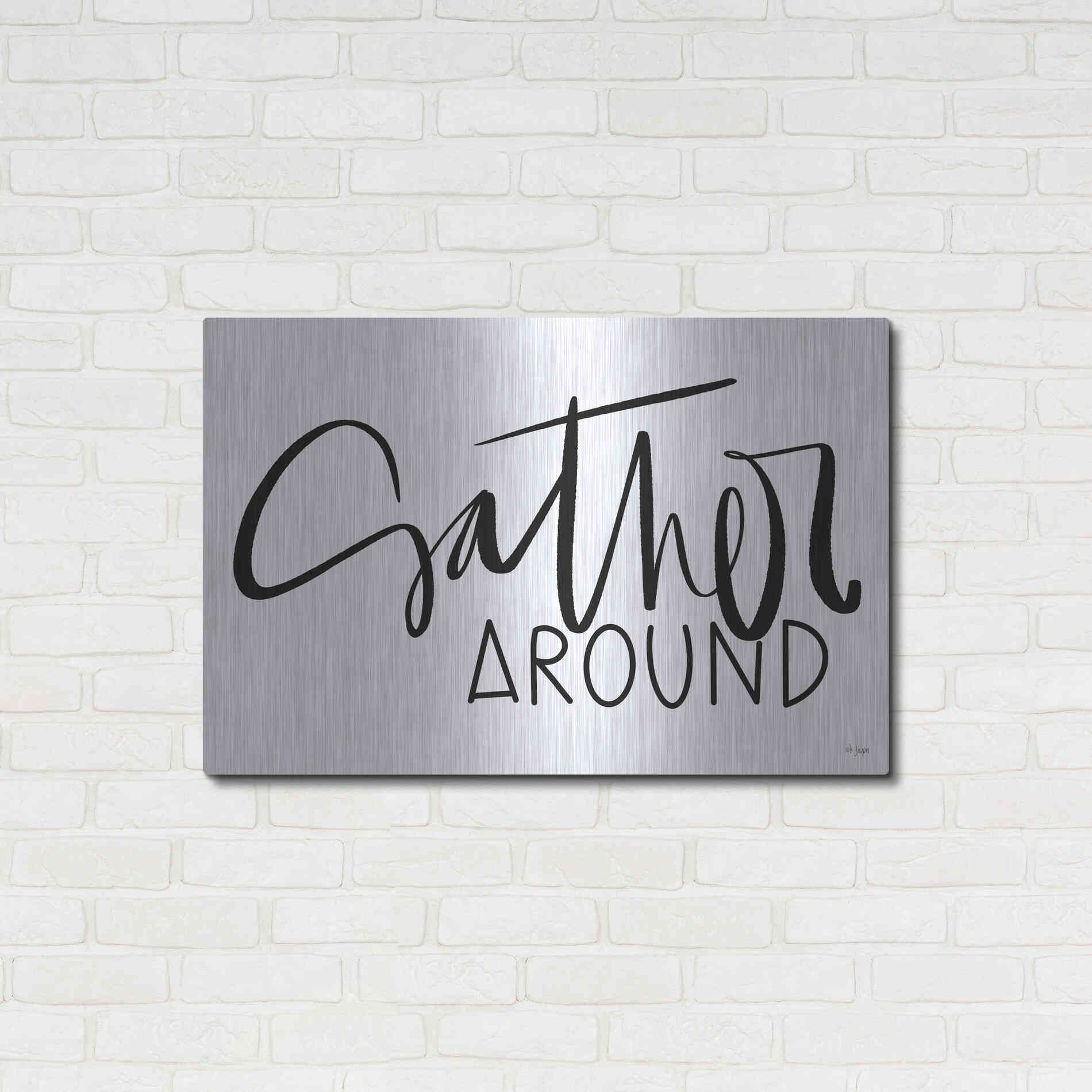 Luxe Metal Art 'Gather Around   ' by Jaxn Blvd., Metal Wall Art,36x24