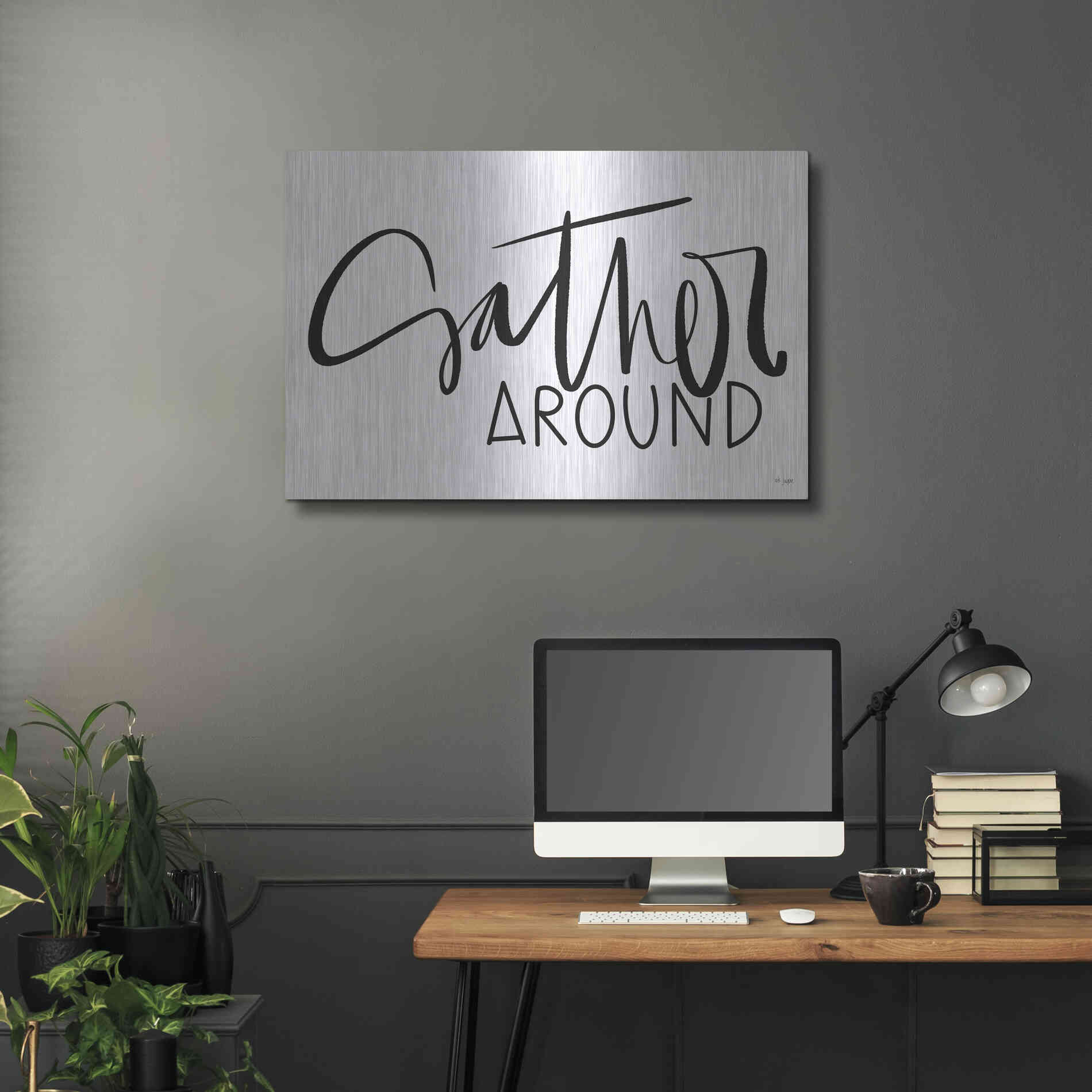 Luxe Metal Art 'Gather Around   ' by Jaxn Blvd., Metal Wall Art,36x24