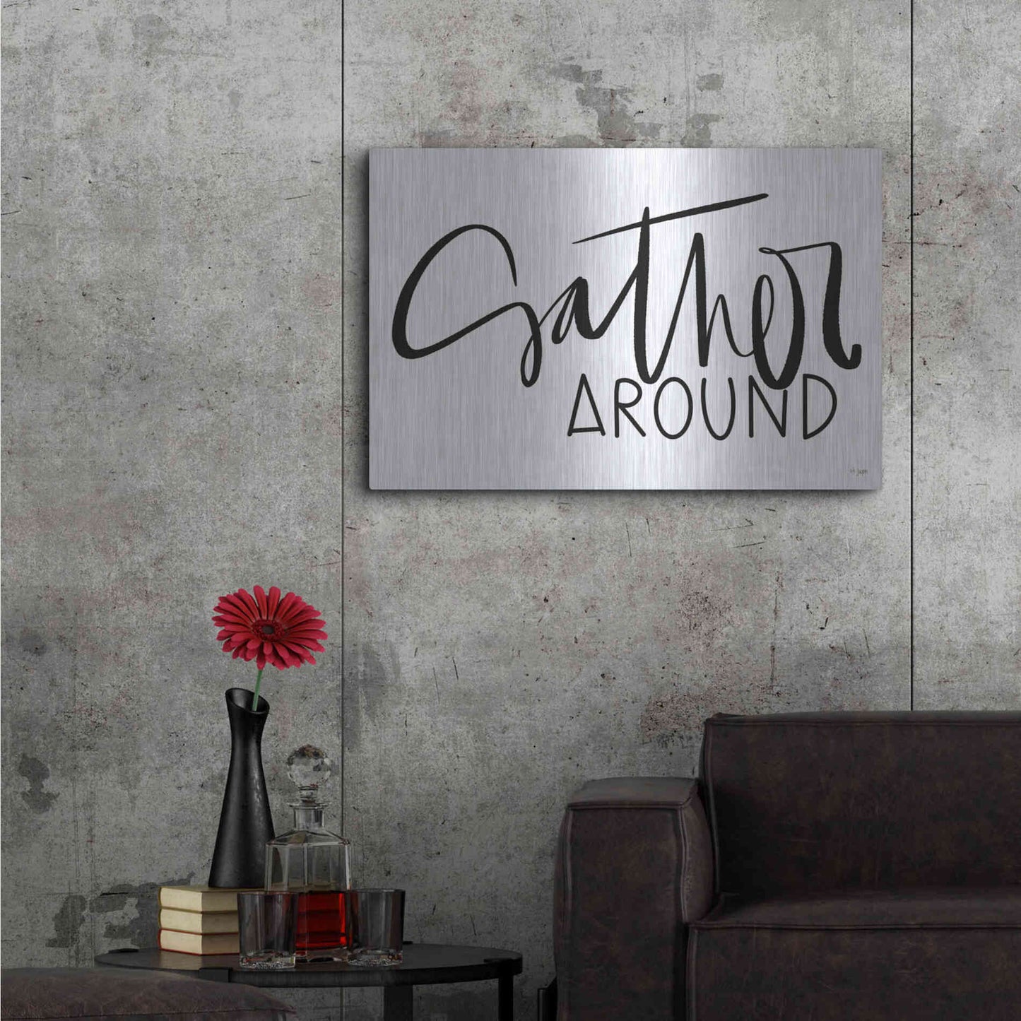 Luxe Metal Art 'Gather Around   ' by Jaxn Blvd., Metal Wall Art,36x24