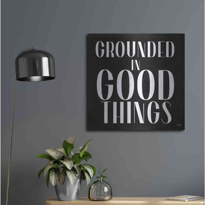 Luxe Metal Art 'Grounded in Good Things' by Jaxn Blvd., Metal Wall Art,24x24