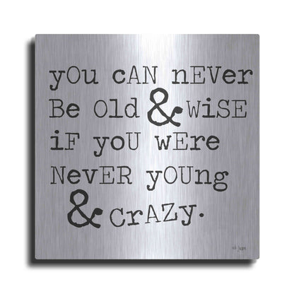 Luxe Metal Art 'Young & Crazy   ' by Jaxn Blvd., Metal Wall Art