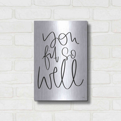 Luxe Metal Art 'You Fit So Well' by Jaxn Blvd., Metal Wall Art,12x16