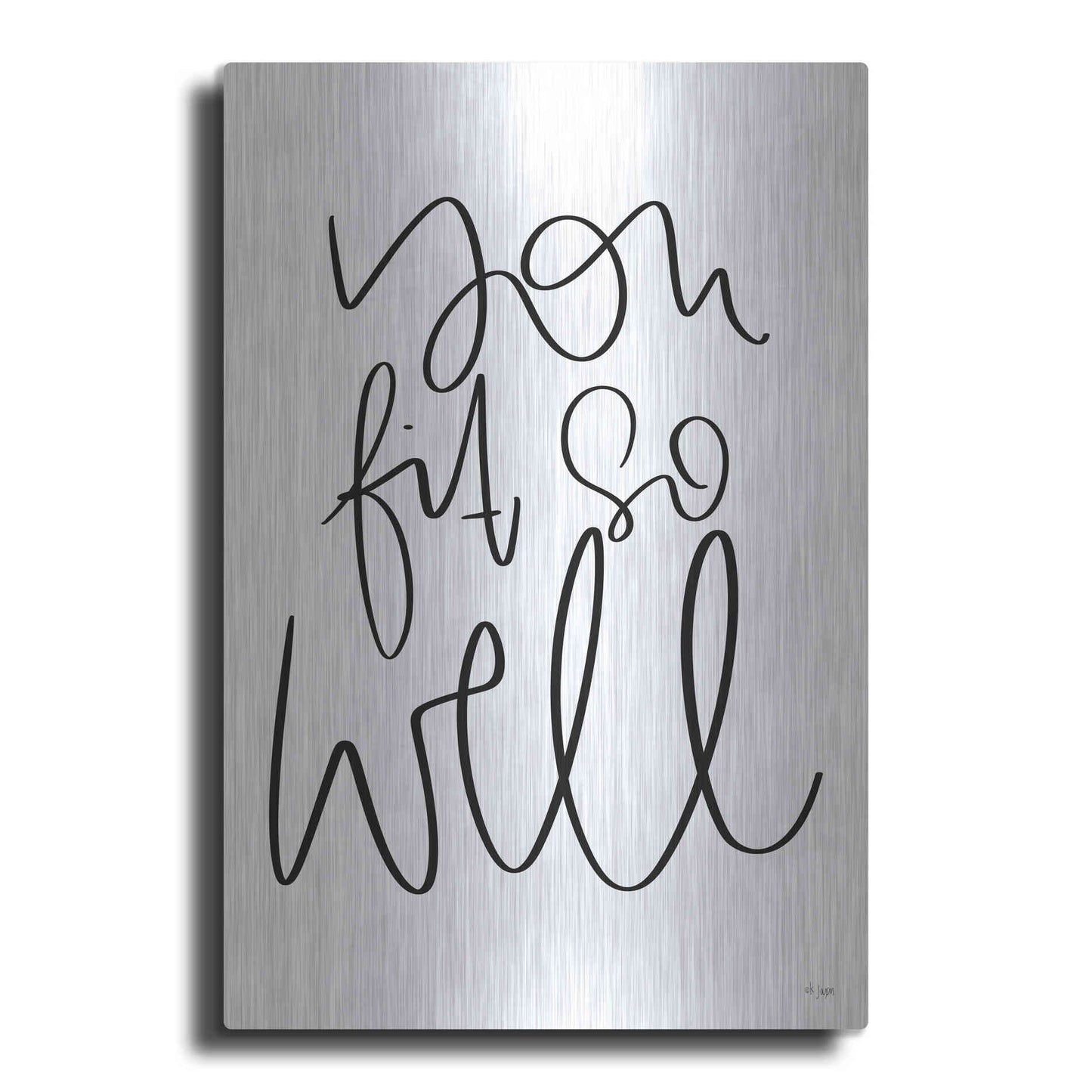 Luxe Metal Art 'You Fit So Well' by Jaxn Blvd., Metal Wall Art