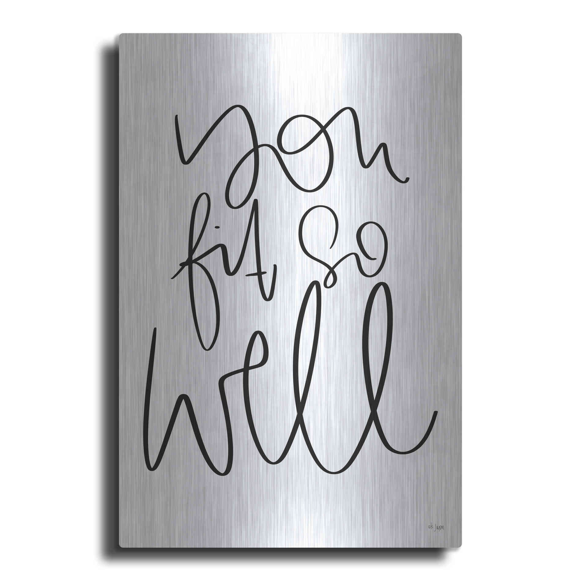 Luxe Metal Art 'You Fit So Well' by Jaxn Blvd., Metal Wall Art