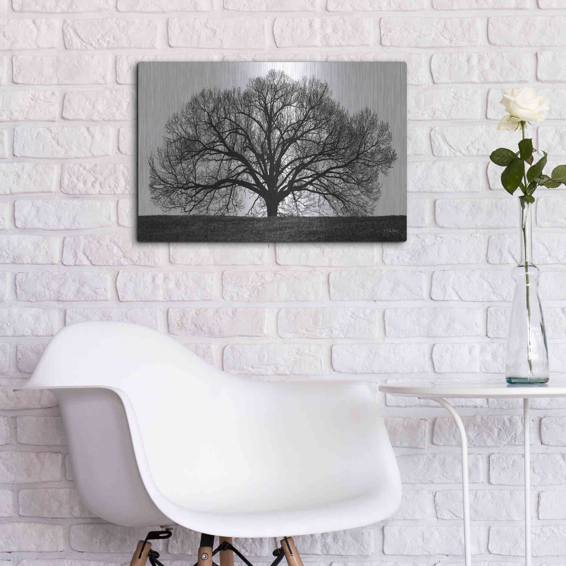 Luxe Metal Art 'The Tree' by John Jones, Metal Wall Art,24x16