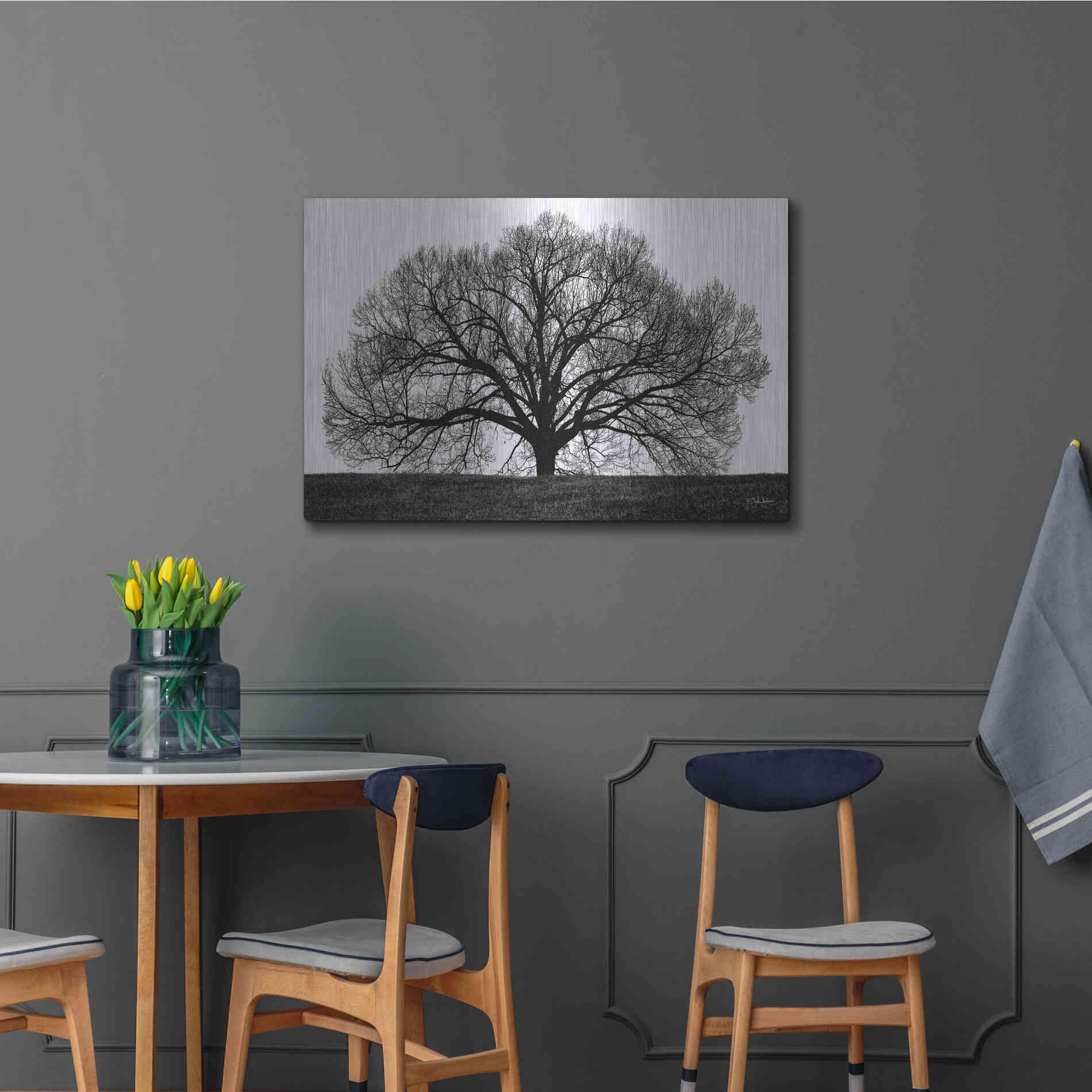 Luxe Metal Art 'The Tree' by John Jones, Metal Wall Art,36x24