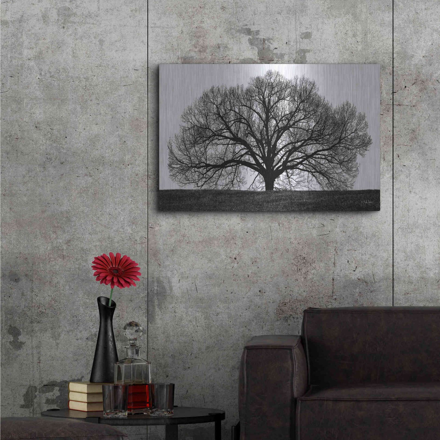 Luxe Metal Art 'The Tree' by John Jones, Metal Wall Art,36x24