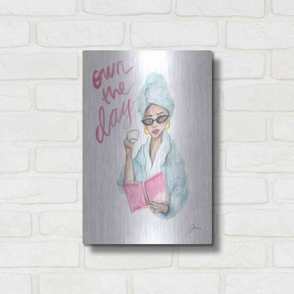 Luxe Metal Art 'Own the Day   ' by Jessica Mingo, Metal Wall Art,12x16