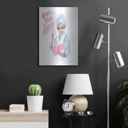 Luxe Metal Art 'Own the Day   ' by Jessica Mingo, Metal Wall Art,16x24