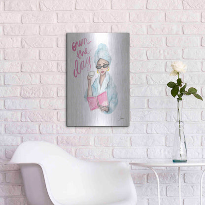 Luxe Metal Art 'Own the Day   ' by Jessica Mingo, Metal Wall Art,16x24