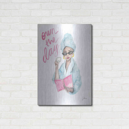 Luxe Metal Art 'Own the Day   ' by Jessica Mingo, Metal Wall Art,24x36