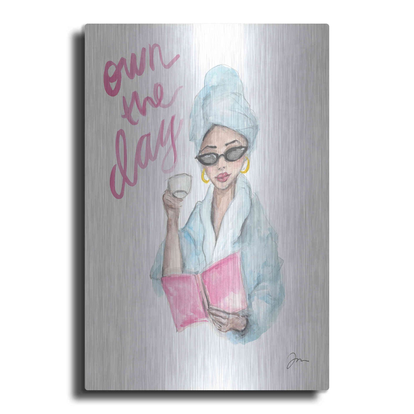 Luxe Metal Art 'Own the Day   ' by Jessica Mingo, Metal Wall Art