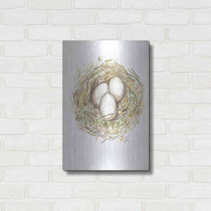 Luxe Metal Art 'Nest of Love' by Jessica Mingo, Metal Wall Art,16x24