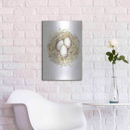 Luxe Metal Art 'Nest of Love' by Jessica Mingo, Metal Wall Art,16x24