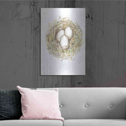 Luxe Metal Art 'Nest of Love' by Jessica Mingo, Metal Wall Art,24x36