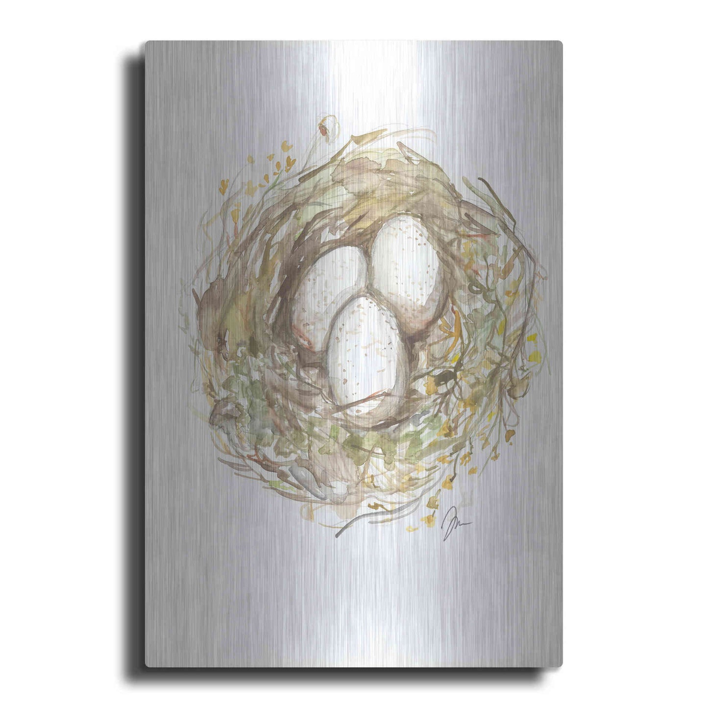 Luxe Metal Art 'Nest of Love' by Jessica Mingo, Metal Wall Art