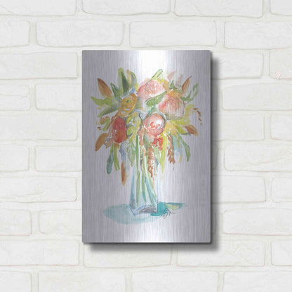 Luxe Metal Art 'Spring Memories' by Jessica Mingo, Metal Wall Art,12x16