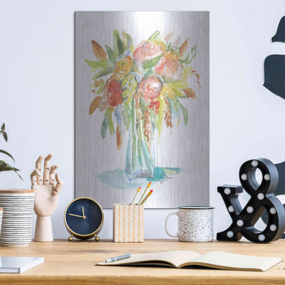 Luxe Metal Art 'Spring Memories' by Jessica Mingo, Metal Wall Art,12x16
