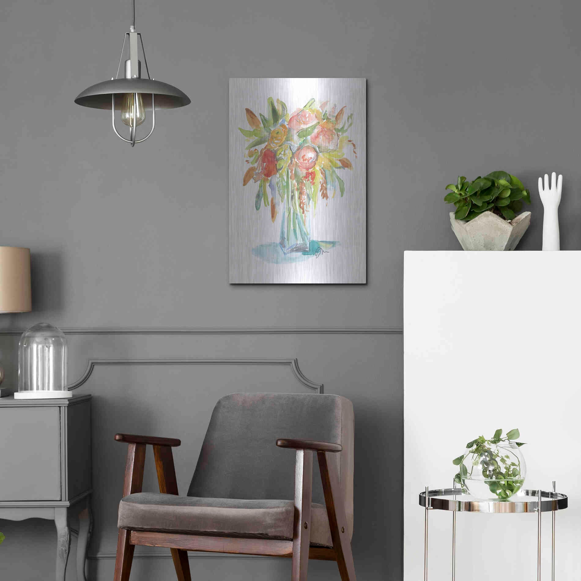 Luxe Metal Art 'Spring Memories' by Jessica Mingo, Metal Wall Art,16x24