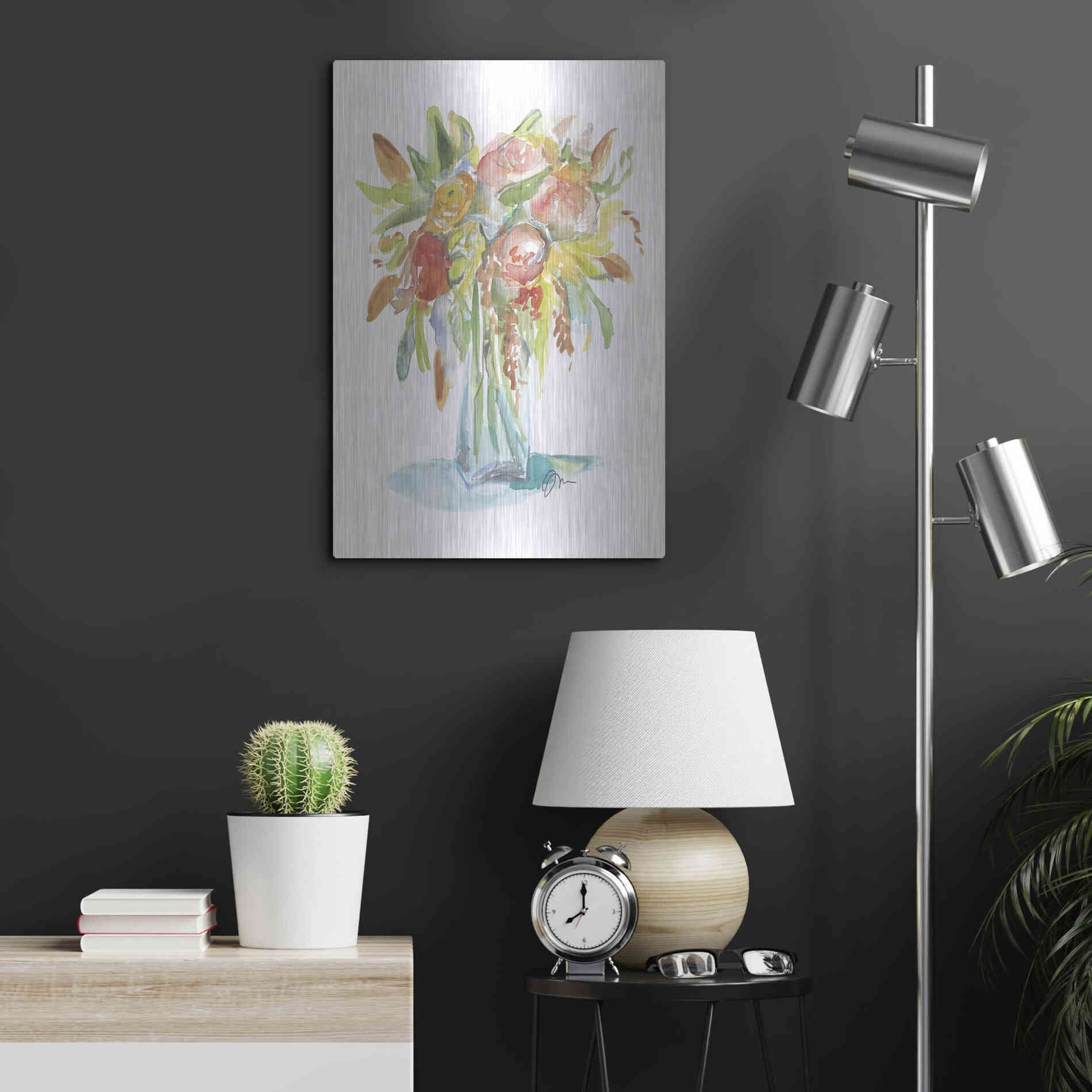 Luxe Metal Art 'Spring Memories' by Jessica Mingo, Metal Wall Art,16x24