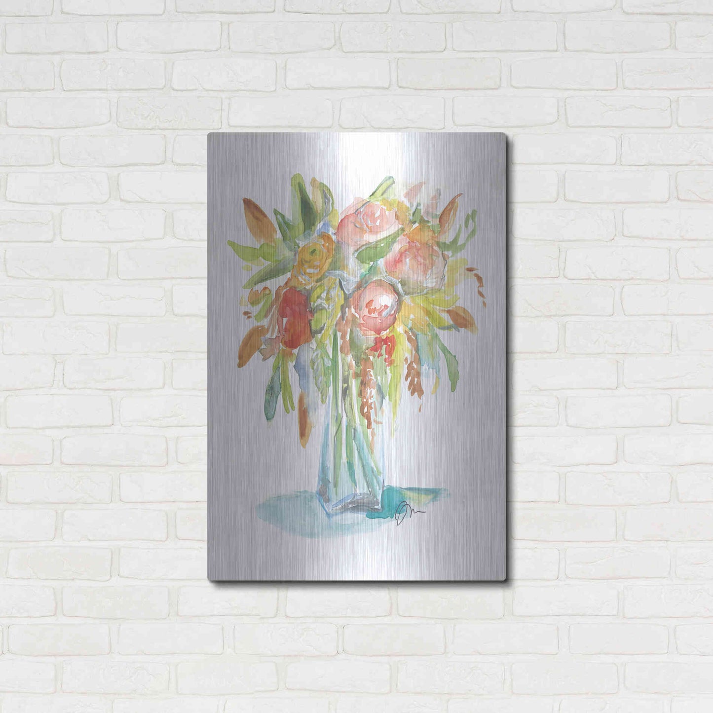 Luxe Metal Art 'Spring Memories' by Jessica Mingo, Metal Wall Art,24x36