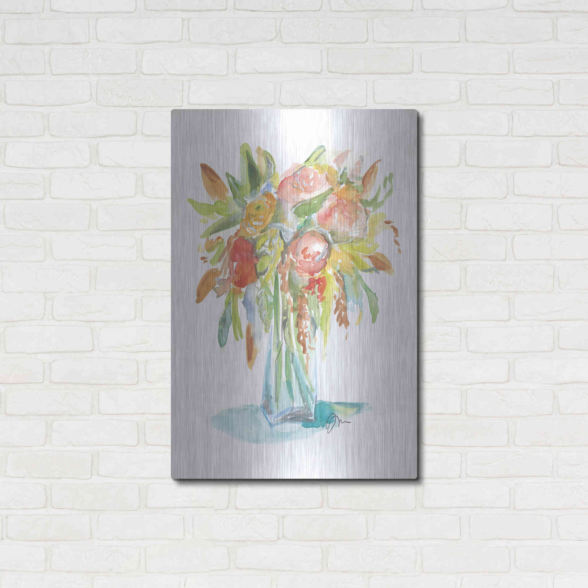 Luxe Metal Art 'Spring Memories' by Jessica Mingo, Metal Wall Art,24x36