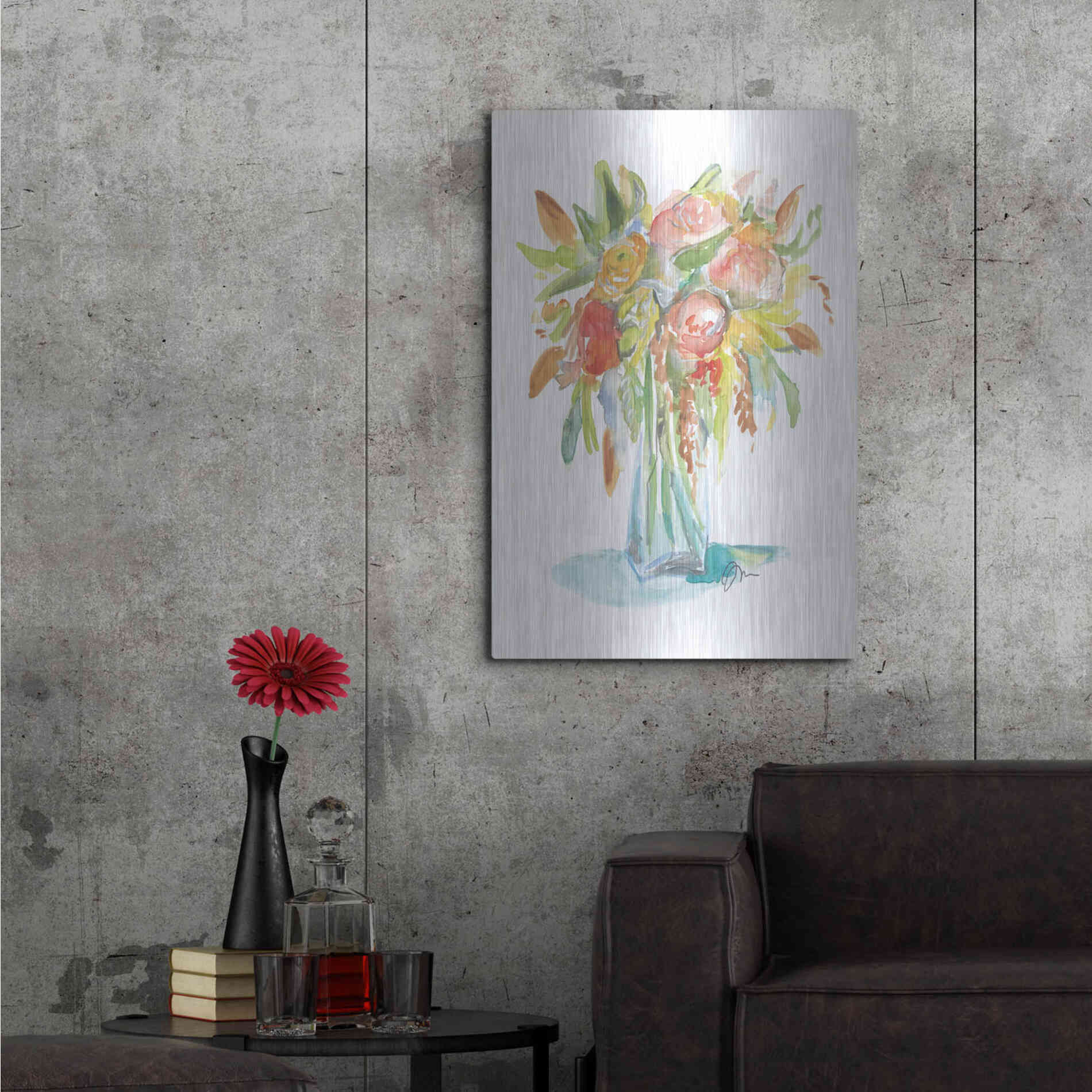 Luxe Metal Art 'Spring Memories' by Jessica Mingo, Metal Wall Art,24x36
