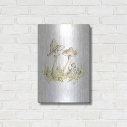 Luxe Metal Art 'Fall Mushrooms' by Jessica Mingo, Metal Wall Art,16x24