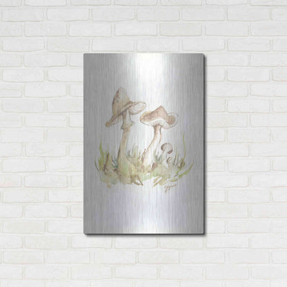 Luxe Metal Art 'Fall Mushrooms' by Jessica Mingo, Metal Wall Art,24x36