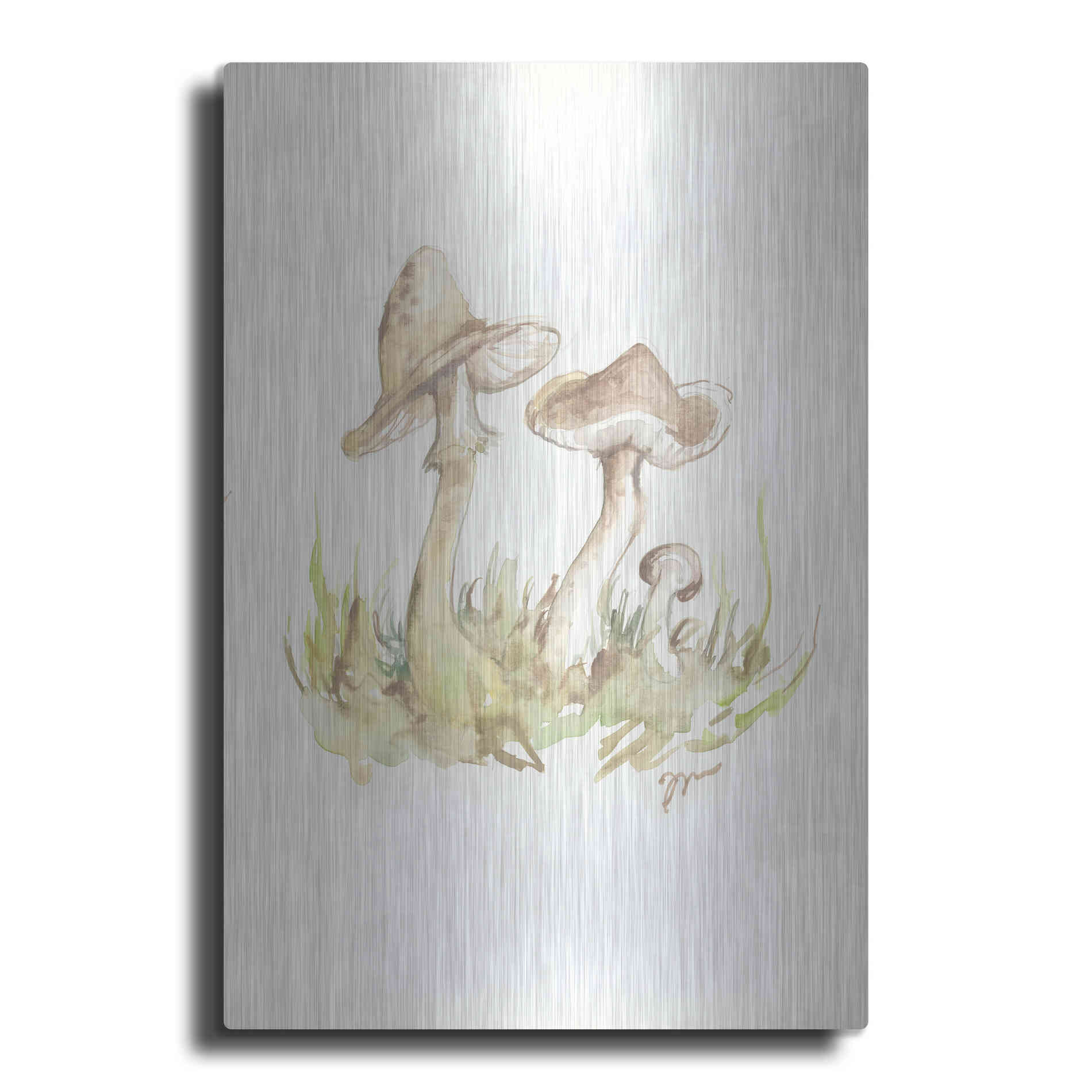 Luxe Metal Art 'Fall Mushrooms' by Jessica Mingo, Metal Wall Art