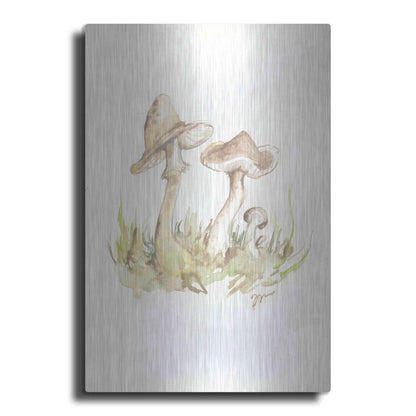 Luxe Metal Art 'Fall Mushrooms' by Jessica Mingo, Metal Wall Art