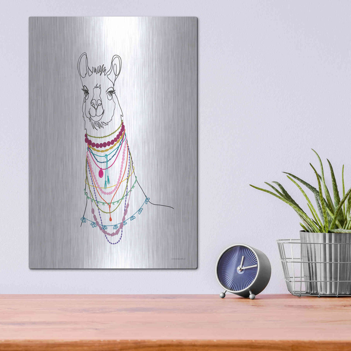 Luxe Metal Art 'Al-Pac-A Bunch of Necklaces' by Kamdon Kreations, Metal Wall Art,12x16