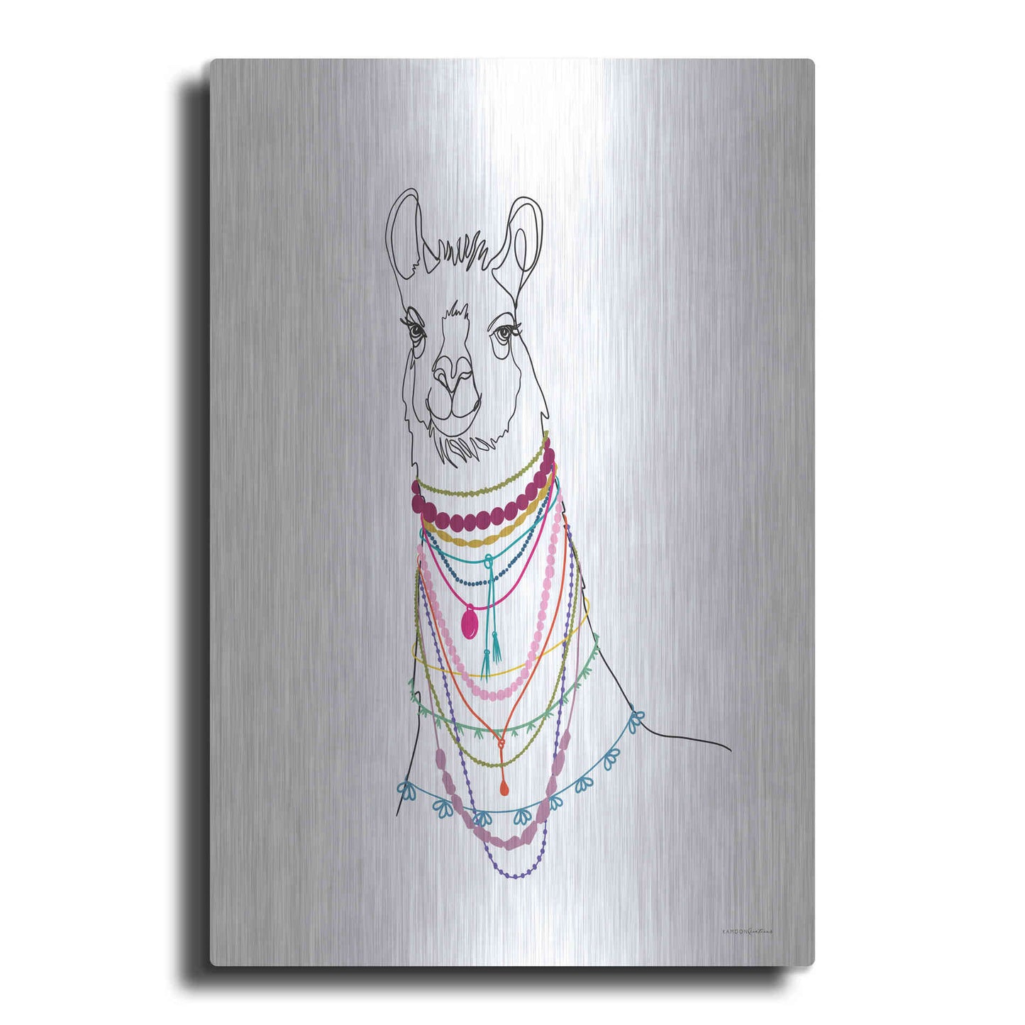 Luxe Metal Art 'Al-Pac-A Bunch of Necklaces' by Kamdon Kreations, Metal Wall Art